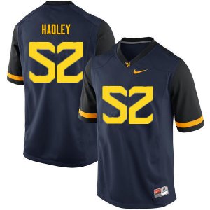 Men's West Virginia Mountaineers NCAA #52 J.P. Hadley Navy Authentic Nike Stitched College Football Jersey YY15W78RN